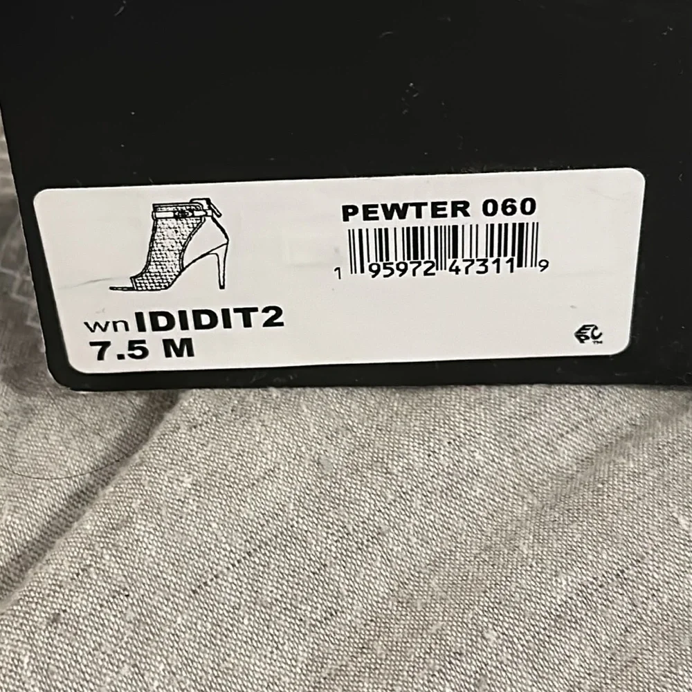 Nine West Pewter Cage Open Toe Booties - Picture 2 of 9